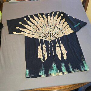 Vintage Alore T-shirt with Indigenous Headdress design Front/Back- Size Large